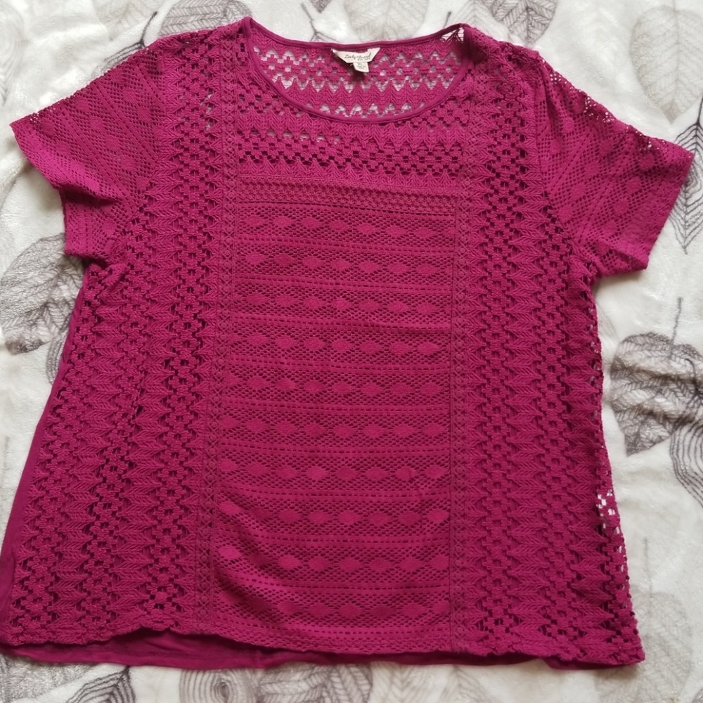 Lucky Brand women's short sleeve knit